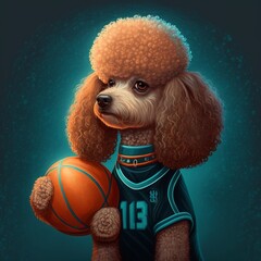 dog basketball player