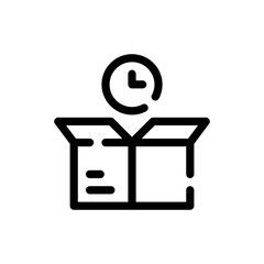 delivery service line icon