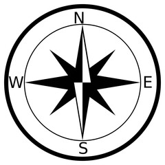 compass icon isolated on white