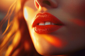 Bouche sensuel - ia g&eacute;n&eacute;rative