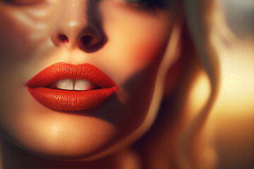 Bouche sensuel - ia g&eacute;n&eacute;rative