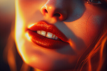 Bouche sensuel - ia g&eacute;n&eacute;rative