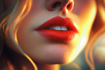 Bouche sensuel - ia g&eacute;n&eacute;rative