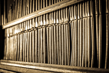 historic pipe organ - close up