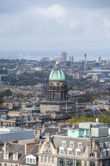 Edinburgh,Scotland October 16, 2015  view from the top of Calton Hill towards the suburb of Leith, Edinburgh, Scotland on a summers day