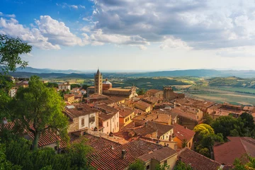 Foto op Canvas Massa Marittima and San Cerbone Duomo cathedral, Tuscany, Italy. © stevanzz