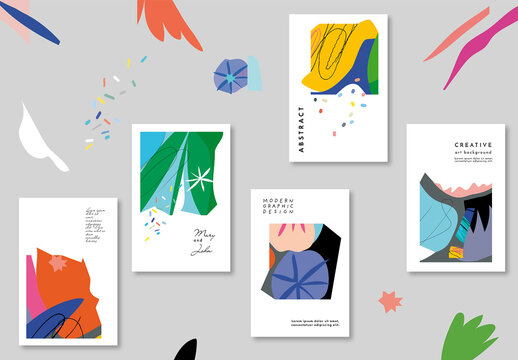 Abstract Creative Cards Layout
