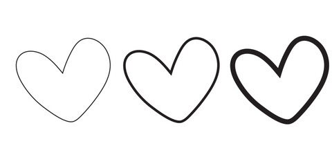 Heart heart collection, love symbol icon set illustrations, love symbol vector.