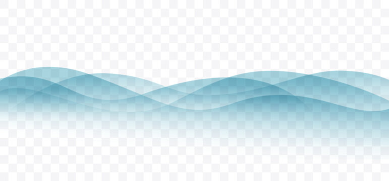 Smooth wave pattern. Transparent water wave background. Vector illustration
