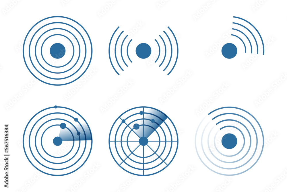 Poster radar screen background. vector sonar illustration. military scan system.
