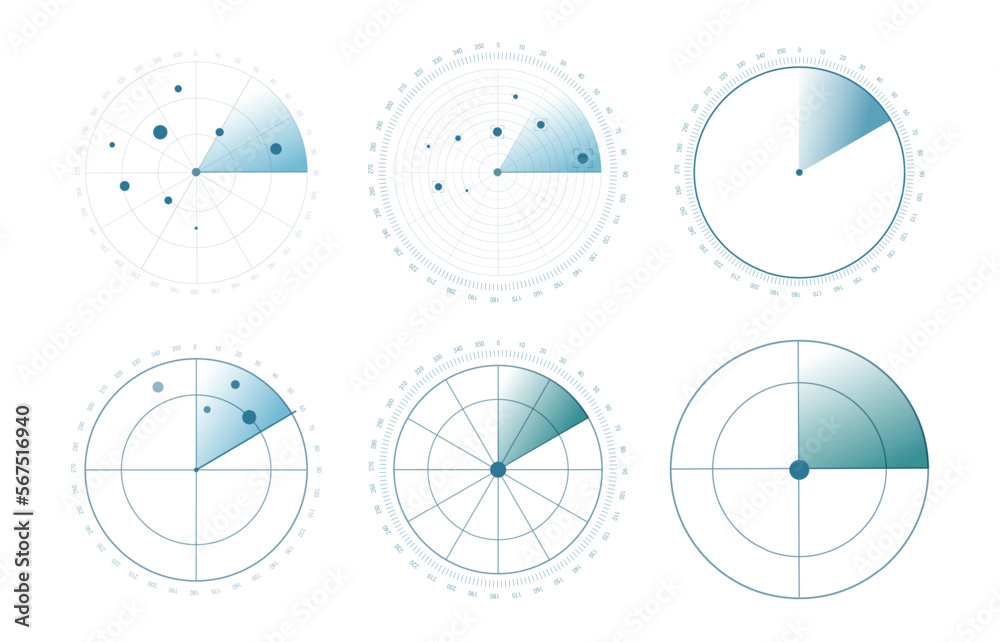 Poster radar screen background. vector sonar illustration. military scan system.