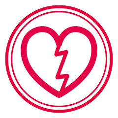 Heart icon. Isolated on white background. Love symbol. Vector EPS.