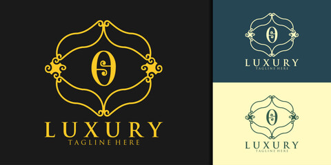 O letter luxury logo. Brand identity for cafe, shop, store, restaurant, boutique, hotel, heraldic, fashion and etc.