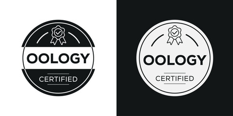 Creative (Oology) Certified badge, vector illustration.