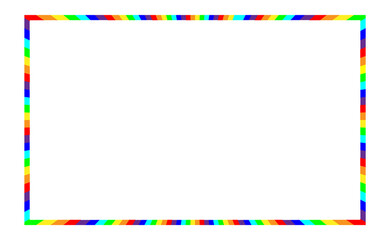 Frame with rainbow for decoration and illustration. Motley full coloration design, segments of different colors. Png