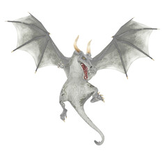 Fototapeta premium green dragon cartoon in a white background