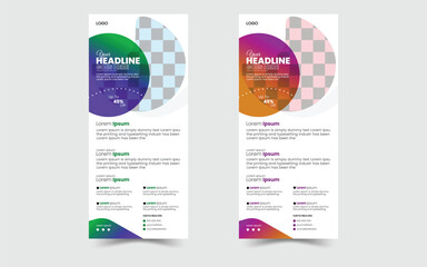 design template business flyer, display banner, vector illustration, Roll-Up Banner Layout with Gradient, Roll banner, Business agency, advertisement roll-up, pull-up banner template,Corporate busines