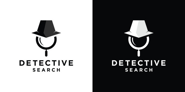 logo design detective simple modern template