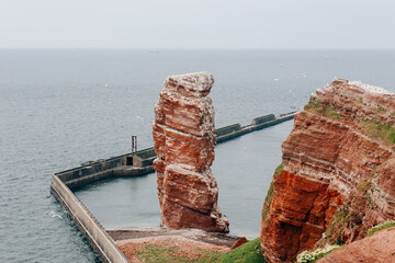 Beautiful coast of Island Helgoland in North Sea Germany