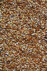 Texture of dry natural flax seeds