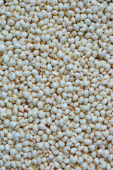 macro texture breakfast cereal airy, fluffy sorghum