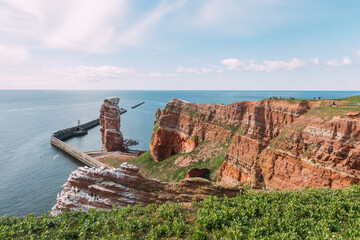Beautiful coast of Island Helgoland in North Sea Germany