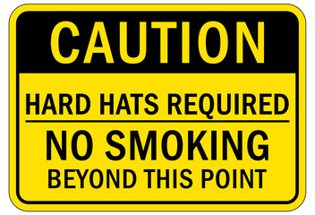 Protective equipment sign and labels hard hat