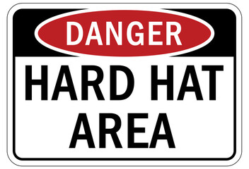Protective equipment sign hard hat area