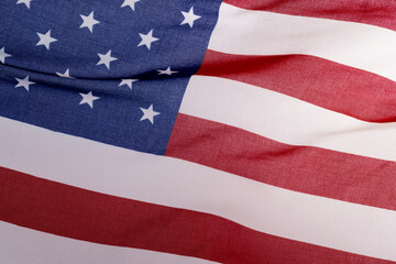 Close up of flag of usa with copy space