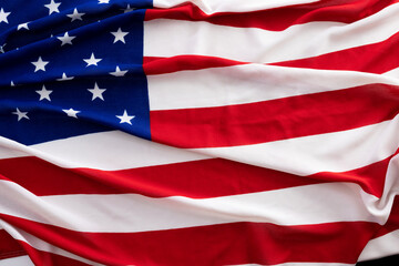 Close up of flag of usa with copy space