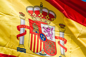 Spain flag closeup