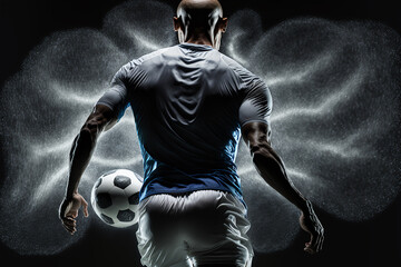Fototapeta na wymiar Soccer Player. Sport Background. Illustration Generative AI