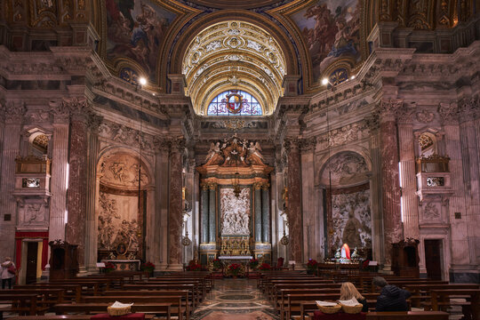 The baroque church of S. Agnese in Agone in Piazza Navona, Rome