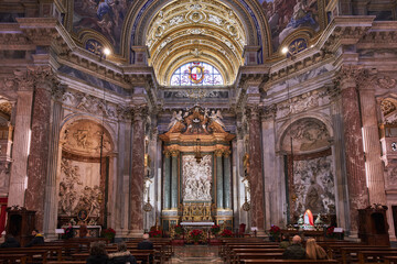 Fototapeta na wymiar The baroque church of S. Agnese in Agone in Piazza Navona, Rome