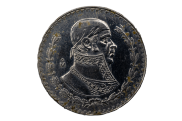 Reverso de la Moneda de un peso de 1959, con la imagen de Morelos , Estados Unidos Mexicanos