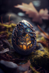 Dragon's egg fantasy illustration