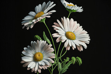 Daisy Flowers, Illustration, Generative AI