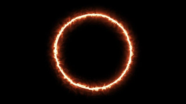  fire pulse virus neon light circle animation