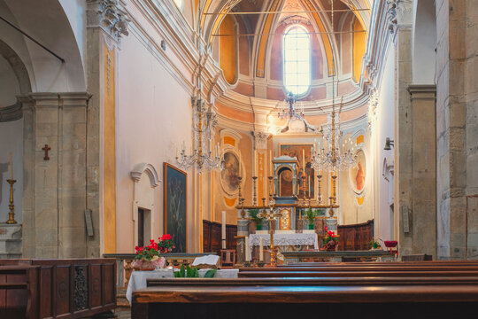 Internal view of the medieval tower of Roccaverano, small city in the hilly region of Langhe (Piedmont, Northern Italy); this area is world famous for valuable wines and hazelnuts productions.