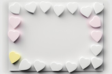 st valentine's day, Heart candies, framed