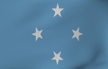 Flag in the wind - The Federated States of Micronesia 
