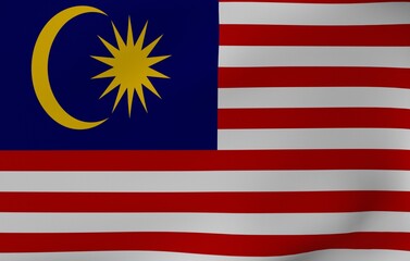Flag in the wind - Malaysia 