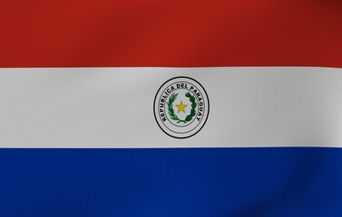 Obraz premium Flag in the wind - Paraguay 