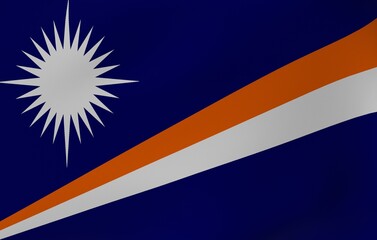 Flag in the wind - The Marshall Islands 