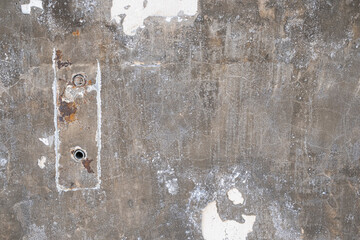 Old concrete wall with hinge outline grunge texture