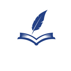 Fototapeta na wymiar vector flat education book logo 