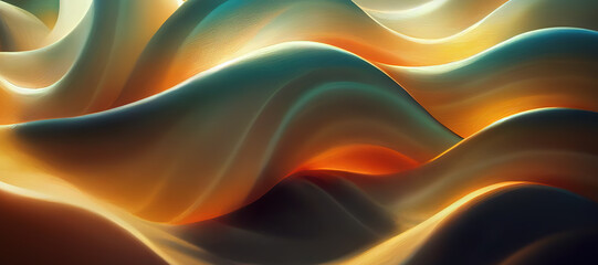 colorful glowing wave texture background with Generative AI Technology