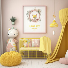 interior of a baby room with bed
