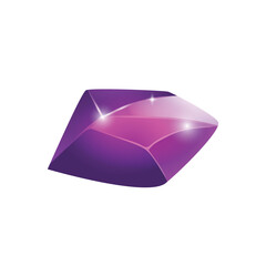 Crystal and natural mineral. Cartoon Magic Gemstone. Game asset. vector illustration