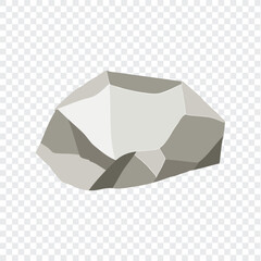 Rock boulder. Natural shape stone. vector illustration